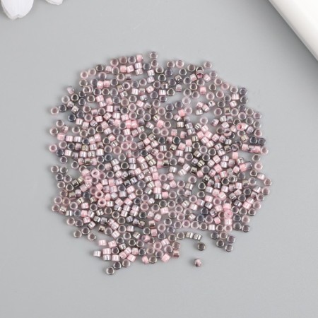 Glass 9/0 "Cylinders. Pink" two -tone, 450 g does not fade-2