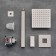 The shower system "RMS" SUS129-2, built-in, tropical shower, stainless steel, satin