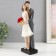 Polystone souvenir "Lovers with a bouquet of red roses" 10x8x29 cm