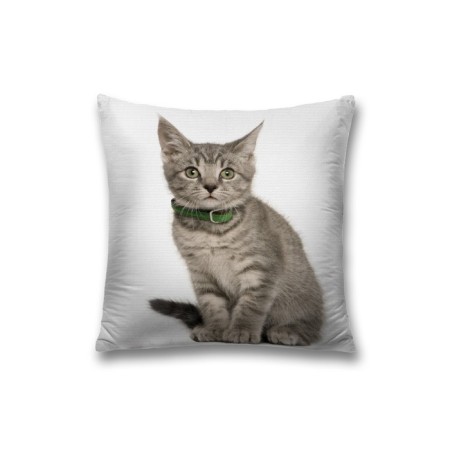 Pillowess decorative "cat with a collar", on a zipper, size 45x45 cm