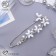 Pin "butterflies" with pearls, 7.5 cm, white color in silver