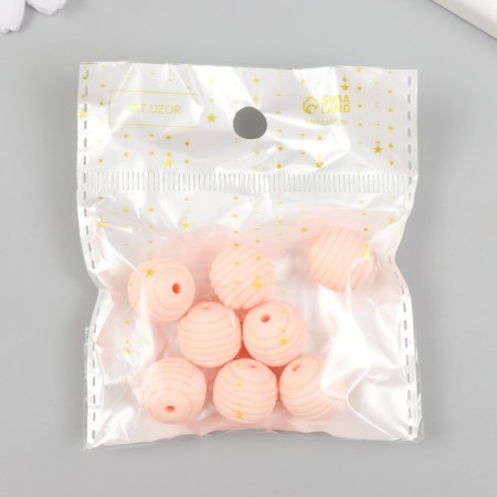 Busina Silicon "Round with a beam" Light pink d = 1.5 cm-2