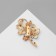 Brooch "Flowers" forget -me -nots, blue color in gold