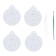 Christmas tree decoration for painting "Gift" 4 pcs., Brush