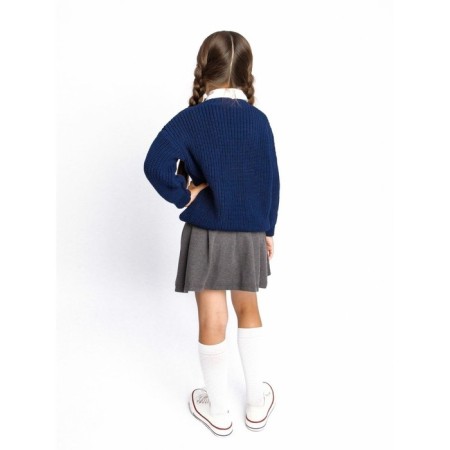 Cardigan Children's Knit, height 140 cm, blue color-4