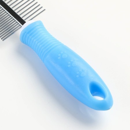 Comb “comfort” double, non -slip pen, 19.5 x 5.2 cm, blue-3