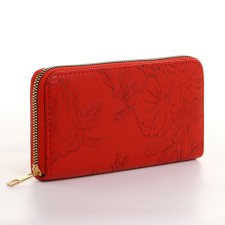 Women's wallet with lightning, red color