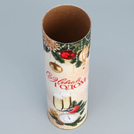 Tubus for the bottle "Happy New Year", 9.5 x 34 cm, New Year-3