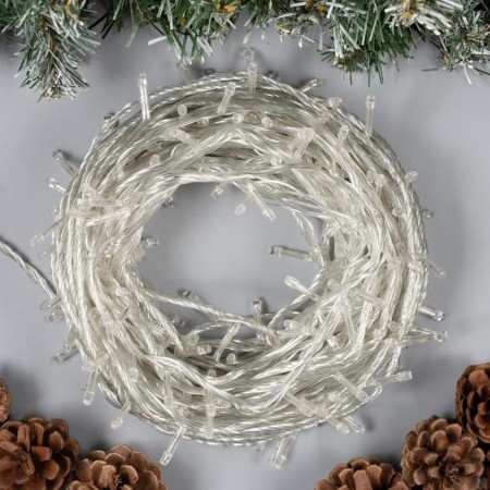 Garland “thread” 20 m, IP20, transparent thread, 200 LED, yellow glow, 8 modes, 220 V-1