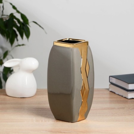 VAZA Ceramics Table "Esther" 22 cm, gray-1