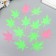 Stick phosphorus plastic "Nyrgundi leaves" set 12 pcs 17x12 cm