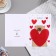 A postcard with a wooden element "I love!" Manual work, heart, 14.7x10.5 cm