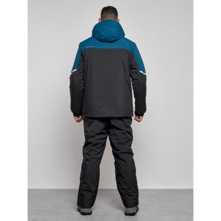 Ski costume male winter, size 50, blue color-3
