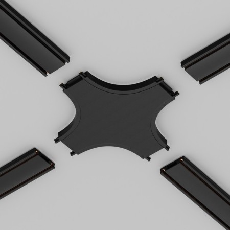The X-shaped power connector for the Technical tra084CX-11B, 11x11x0.7 cm, black color is black-3
