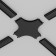 The X-shaped power connector for the Technical tra084CX-11B, 11x11x0.7 cm, black color is black