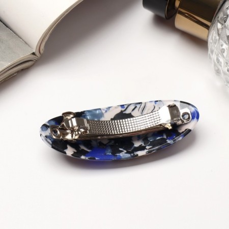 Hair hairpin "Adele" Stone texture, 6 cm, mix-1