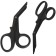 Scissors are universal multidue, length 19 cm