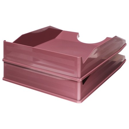 Paper tray horizontal Erichkrause Office "Manga", plastic, pink-1