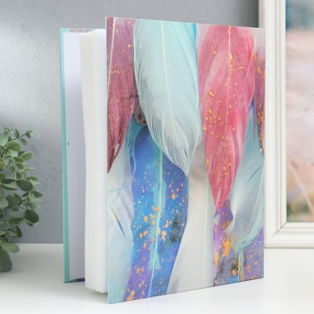 Photo album for 200 photos 10x15 cm "Magic feathers" mix 26x20.5x5.7 cm-2