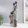 Suvenir Polystone "African couple" silver pattern - leaves 14x10x35.5 cm