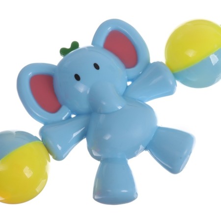 Stretching to a stroller/crib "cat, elephant, lion cub", 3 toys, color mix, crush me-7