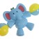 Stretching to a stroller/crib "cat, elephant, lion cub", 3 toys, color mix, crush me