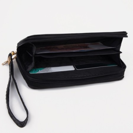 Women's wallet on lightning, black color-3