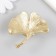Pen for the casket metal "sheet fan" gold 5x5.4 cm