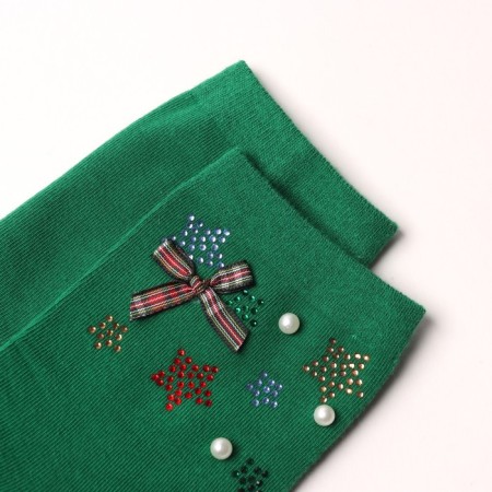 Women's socks, green color, size 36-40-1