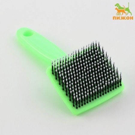 Pucker -plastic purel with rounded teeth, small, 6 x 13.5 cm, green