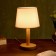 Table lamp "Eco" 1x40W E27 Light wood-beige 18x18x29.5 cm Risalux