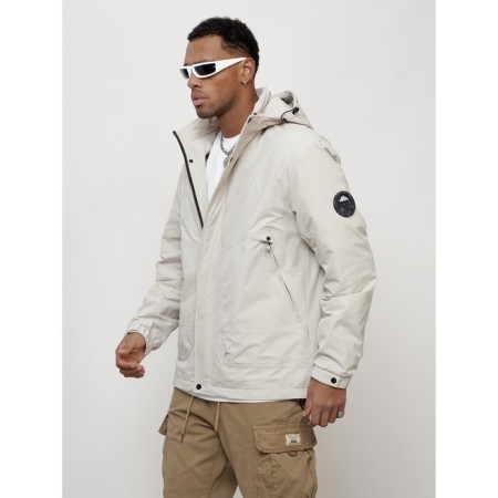 Male spring jacket, size 56, light gray color-5