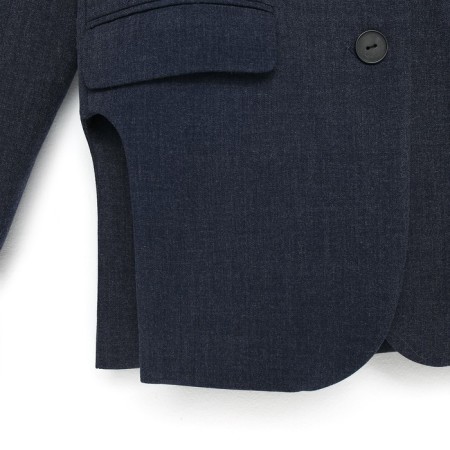 Women's jacket with side cuts MIST size 48-50, blue color-9