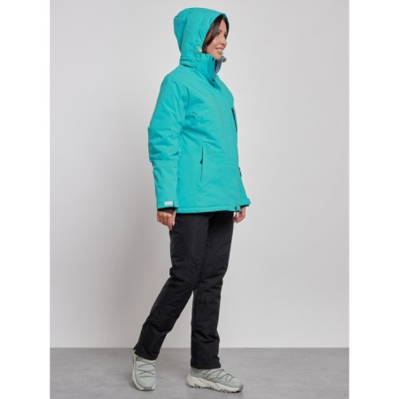 Ski costume female winter, size 60, green color-6