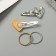 Hair set "Beatrice" (10 elastic bands 3 cm, 2 invisibility 5.5 cm) heart, silver gold