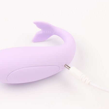 Vibro -yard with clitoral stimulation, G spot, ZU USB, App control, Soft silicone, purple 10619-3