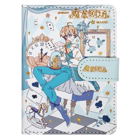 Gift notebook, A6, 132 sheets, color block, with a stream on a magnet, PVC cover, "anime", mix-1