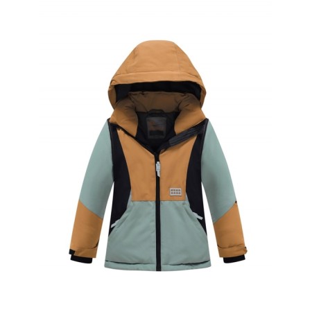 Ski costume for a boy, height 110 cm, brown color-1