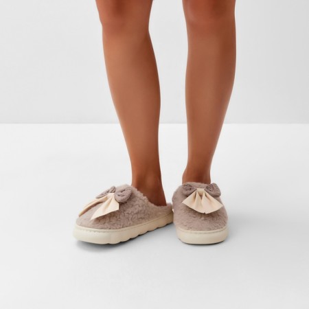 Women's slippers, size 36-37, brown color-5