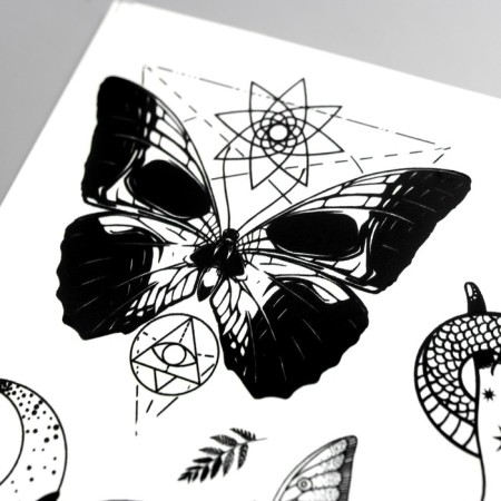 Tattoo on the body "Butterfly h/b" 10x15 cm-2