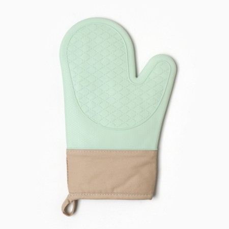 Mittens of Dolyana, centered green, 18x33 cm, 100% p/e, silicone-2