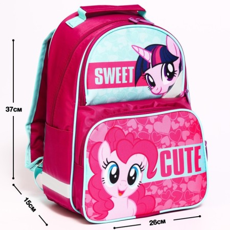 School backpack with an ergonomic back, 37x26x15 cm, My Little Pony
