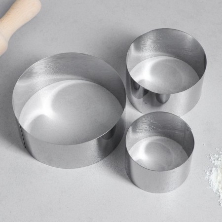 A set of baking forms and calculation "Circle", D-10, H-5 cm, 3 pcs-1