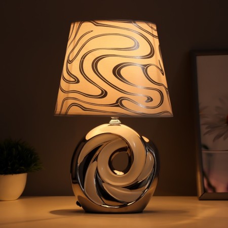 Laboil table lamp E14 40W white silver 20x20x33cm-1