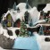 LED figure "New Year's stores" 31 × 27 × 21 cm, polystone, AAX3 batteries (not in the kit), USB, glow warm white
