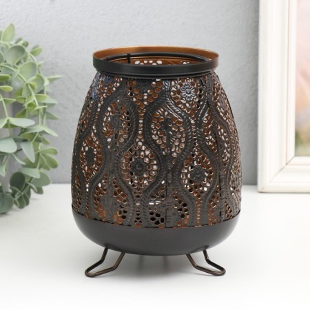 Summary metal, glass for 1 candle "Arab night" d = 6.5 cm brown-medal 13.5x17 cm-1