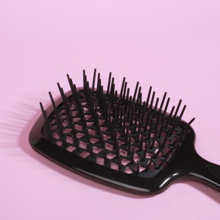 The comb massage, wide, ventilated, 8.5 × 20.5 cm, black color-5
