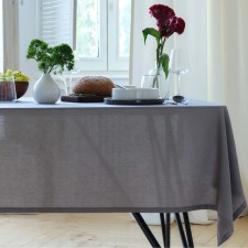 Ethel tablecloth ECO, gray color, 136x180/+-6 cm, 70% HL, 30% linen, 190 g/m2