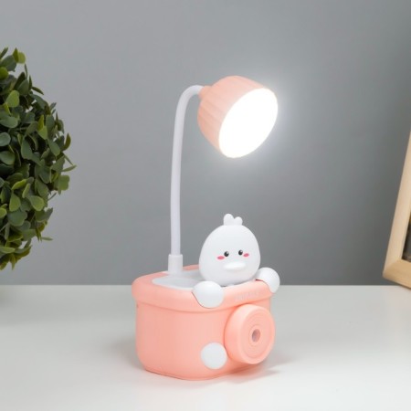 Table lamp with a "duckling" LED 3W USB pink 9.1x8.1x20 cm Risalux-1
