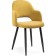 Stool on a metal frame Gutride metal/velor, black/yellow 51x56x82 cm